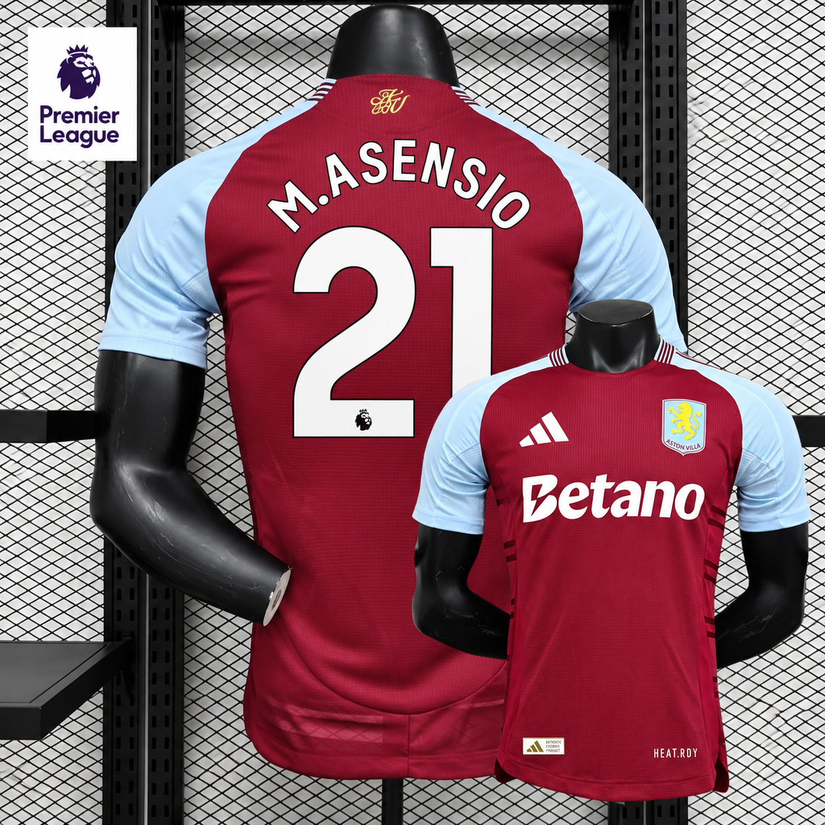 Aston Villa 2024-25 Home Jersey – Asensio 21 | Player Version | S–2XL