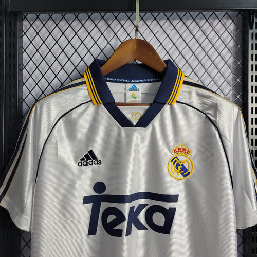 1998/00 Real Madrid Retro Home Jersey UCL & La Liga Patch Personalized