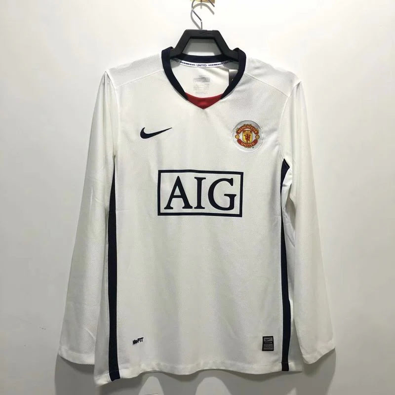 Manchester United 2008-2009 Retro Away Long Sleeve Jersey #32 Tevez Personalized PL Rare