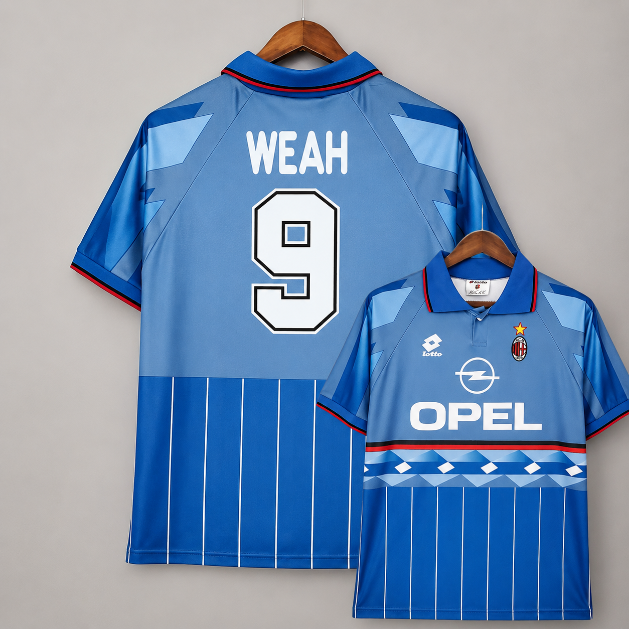 Retro AC Milan 1995-96 Third Away Jersey #9 Weah