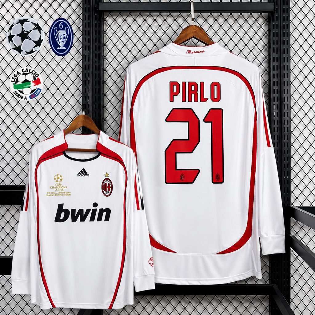 Retro AC Milan 2006-07 Away Jersey Long Sleeve #21 Pirlo
