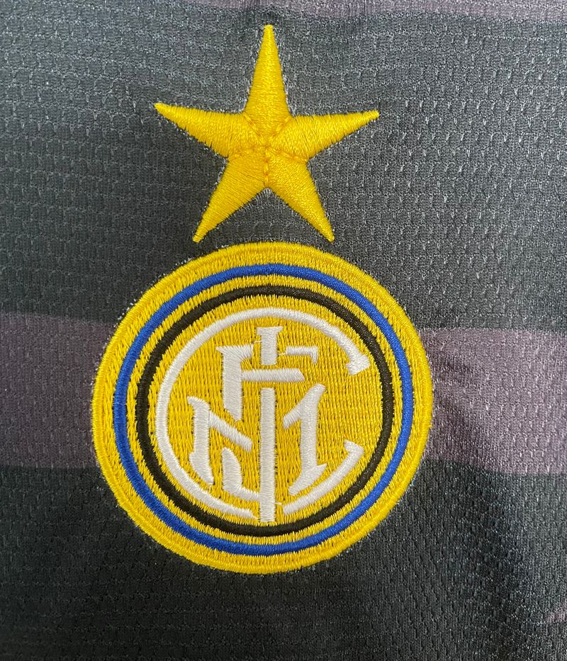 Inter Milan 1997-1998 Retro Third Long Sleeve Jersey #10 Ronaldo Personalized Serie A UEFA Cup Patch Rare