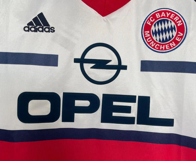 Bayern Munich 1999-2000 Retro Away Short Sleeve Jersey Personalized Rare Collector Elber Effenberg Kahn