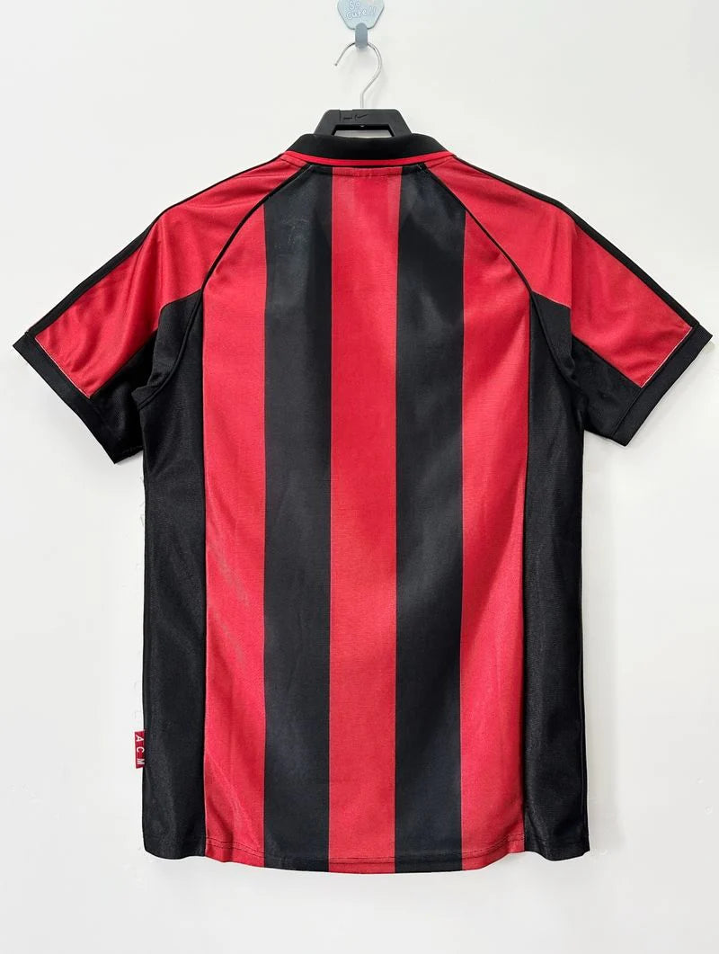 Retro AC Milan 1998-99 Home Jersey Short Sleeve Custom
