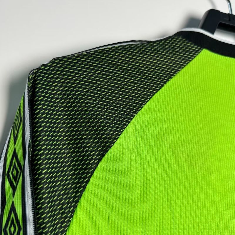 Manchester United 1998-1999 Retro GK Green Long Sleeve Jersey Rare Collector Treble Schmeichel