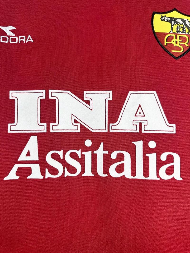 Retro AS Roma 1998-99 Home Jersey Long Sleeve #10 Totti