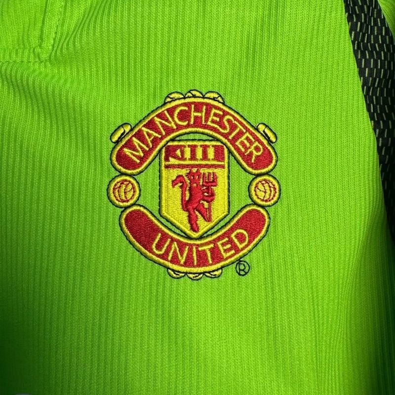 Manchester United 1998-1999 Retro GK Green Long Sleeve Jersey Rare Collector Treble Schmeichel
