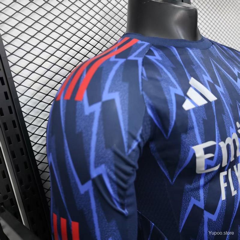 Arsenal FC 2025-26 Away Long Sleeve Jersey | Custom Name & Number | UCL / Premier League Patch