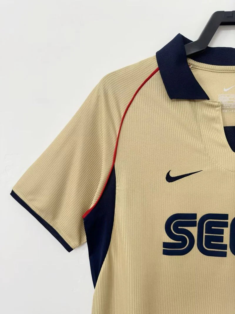 Arsenal FC 2001-2002 Retro Away Jersey | Robert Pires #7 Men's Soccer Shirt - Short Sleeve "Double Champions" Edition with Premier League Patches
