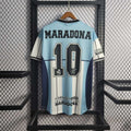 Argentina 2001 Retro Short Sleeve Jersey #10 Maradona Personalized S-2XL