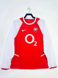 Arsenal FC 2002-2003 Retro Home Jersey | Custom Name & Number Men's Soccer Shirt - Long Sleeve O2 Edition with Optional UCL or Premier League Patches