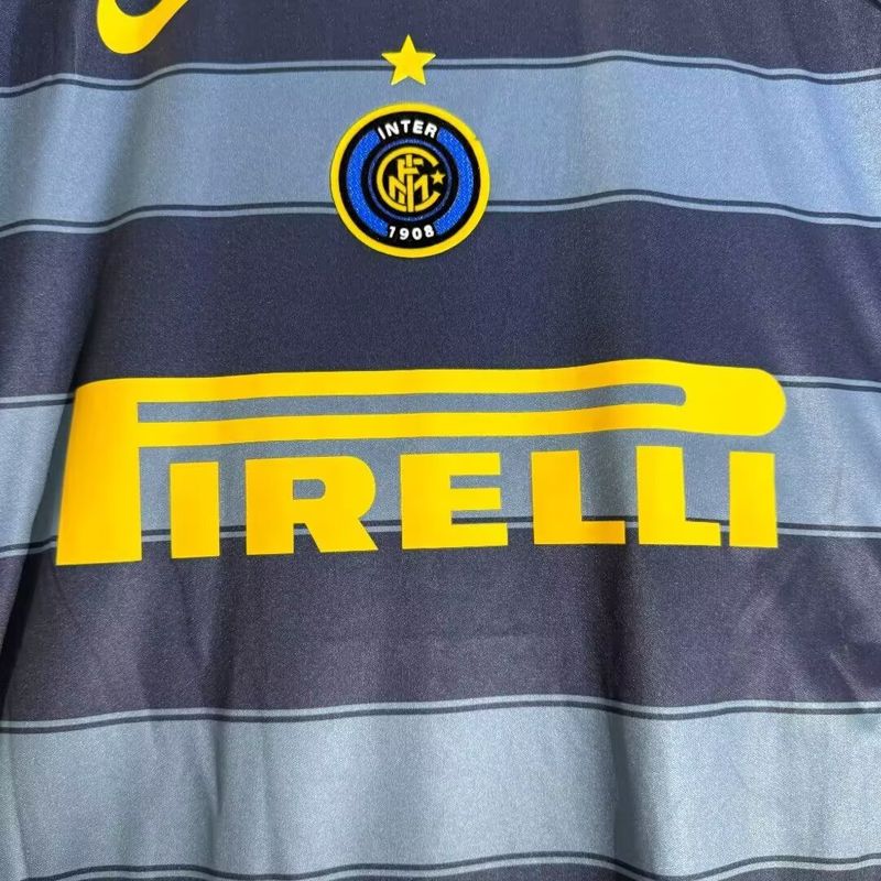 Inter Milan 2004-2005 Retro Third Away Short Sleeve Jersey Serie A UCL Patch Personalized Rare
