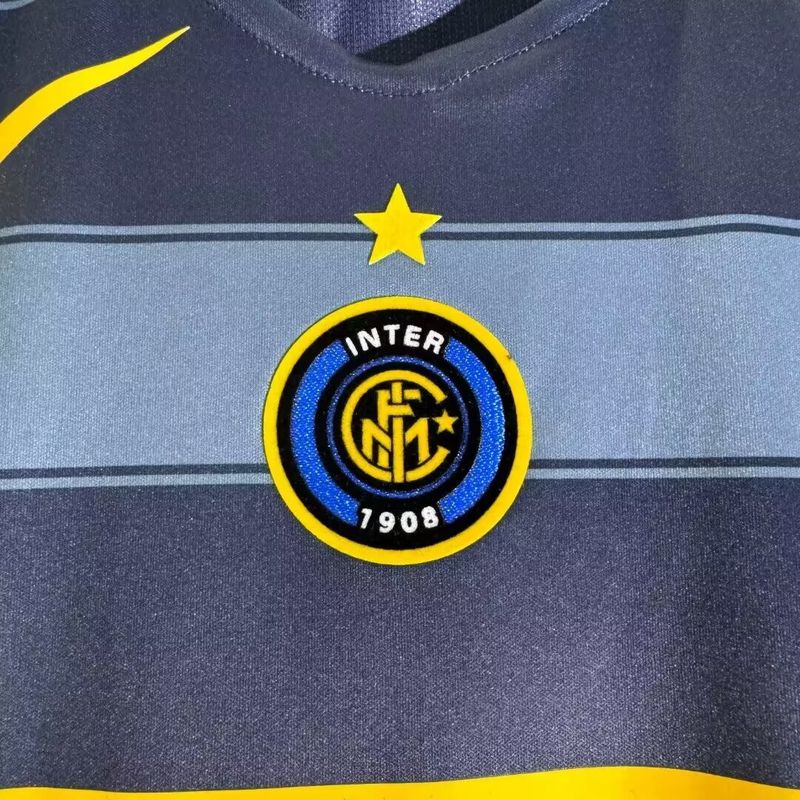Inter Milan 2004-2005 Retro Third Away Short Sleeve Jersey Serie A UCL Patch Personalized Rare