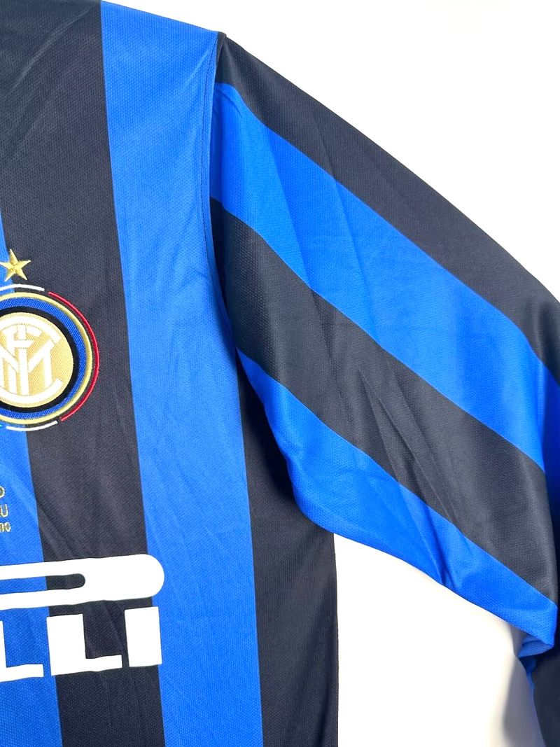 Inter Milan 2010 UCL Final Long Sleeve Jersey #9 Eto'o UCL Patch Personalized Rare Treble Bernabeu