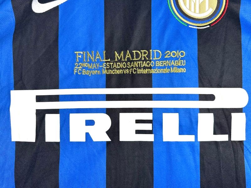 Inter Milan 2010 UCL Final Long Sleeve Jersey #9 Eto'o UCL Patch Personalized Rare Treble Bernabeu