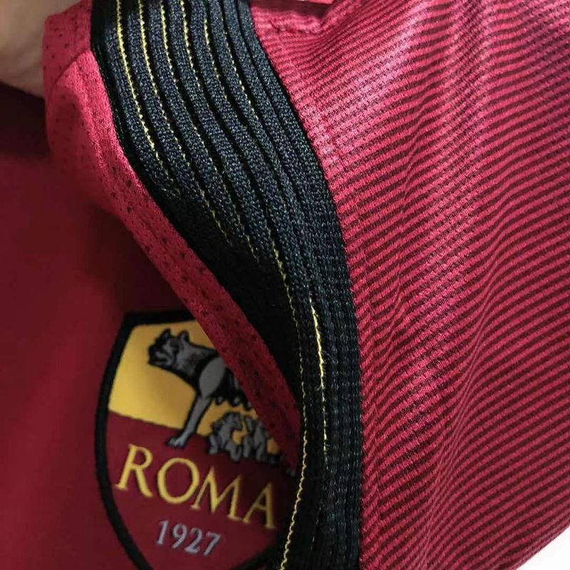 Retro AS Roma 2017-18 Home Jersey #9 Dzeko