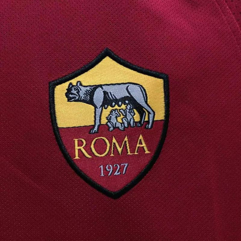 Retro AS Roma 2017-18 Home Jersey #9 Dzeko