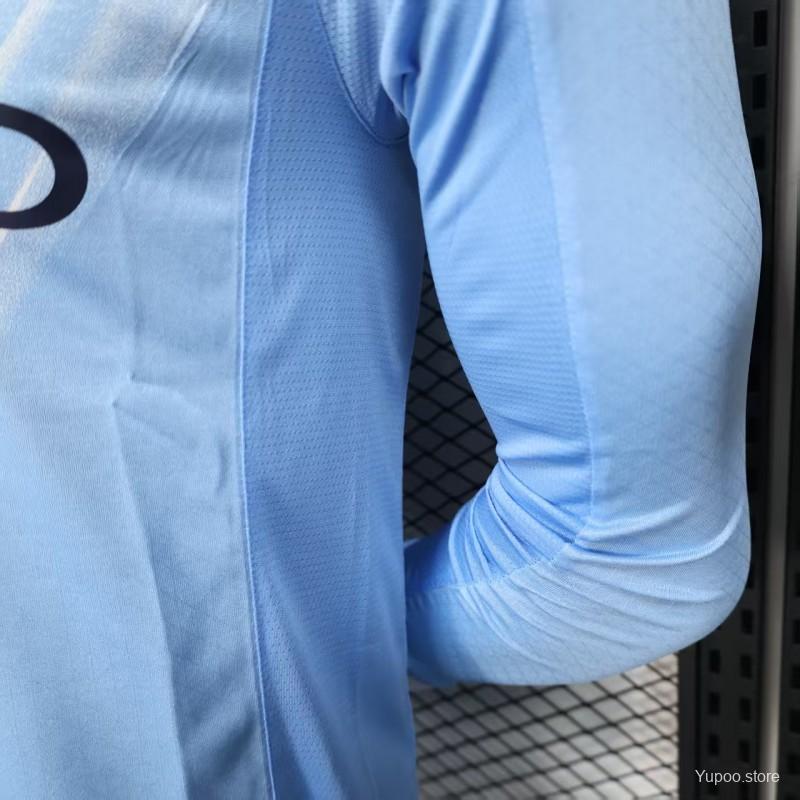 Man City 2025-26 Home Long Sleeve Player Jersey