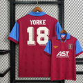 Retro Aston Villa 1995-97 Home Jersey #18 Yorke