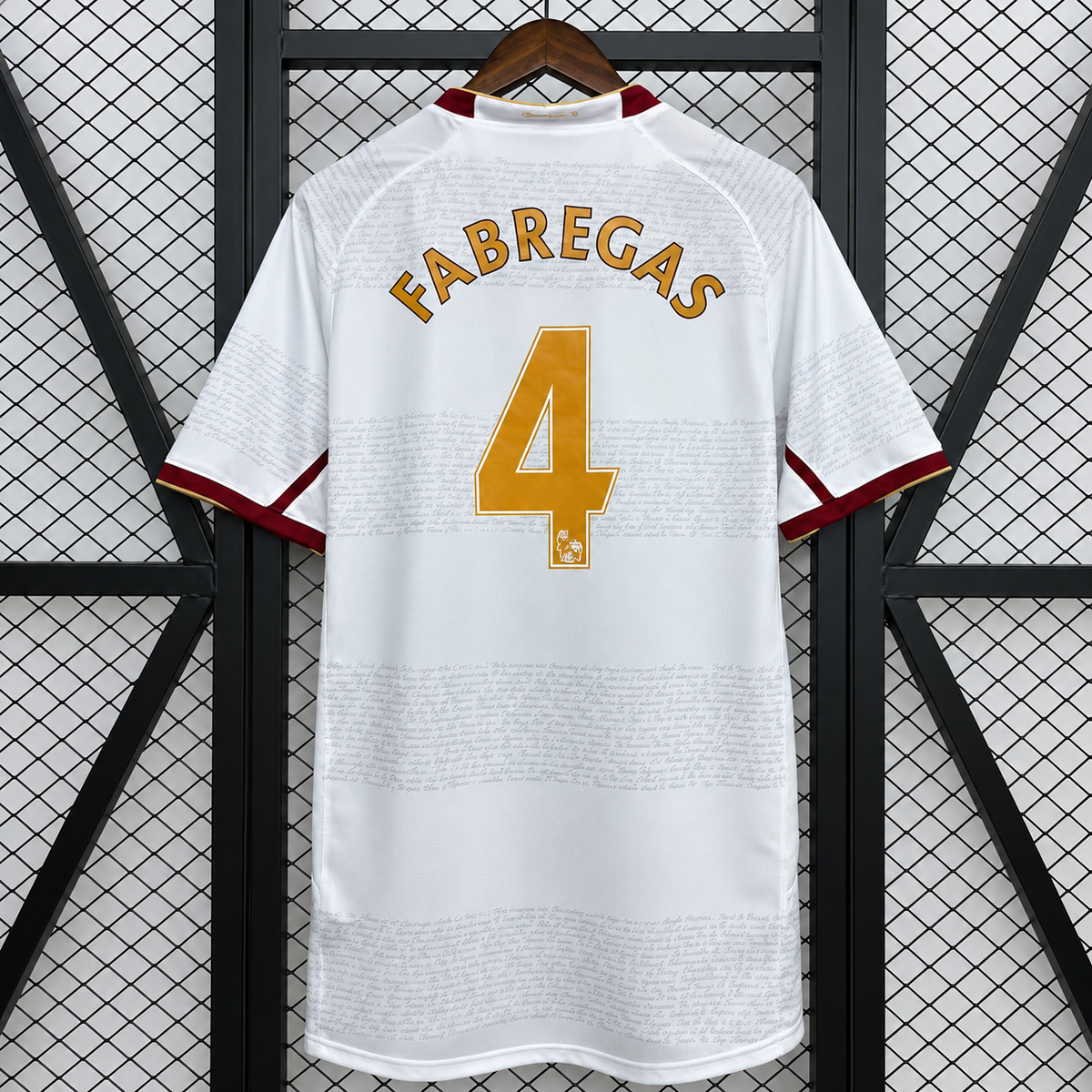 Arsenal FC 2007-2008 Retro Away Jersey | Cesc Fàbregas #4 Men's Soccer Shirt - Short Sleeve White Edition with Optional Premier League Patches