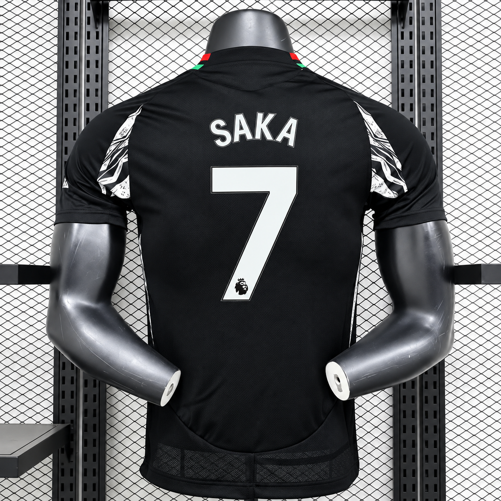 Arsenal FC 2024-2025 Authentic Away Jersey | Bukayo Saka #7 Men's Match Shirt - Short Sleeve Labrum London Edition with Optional Premier League Patches