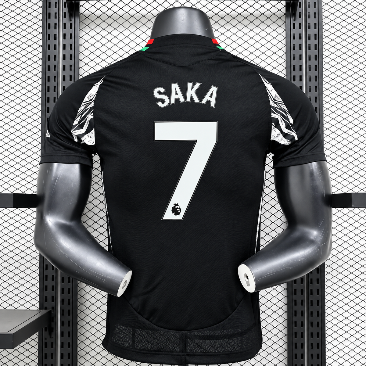 Arsenal FC 2024-2025 Authentic Away Jersey | Bukayo Saka #7 Men's Match Shirt - Short Sleeve Labrum London Edition with Optional Premier League Patches