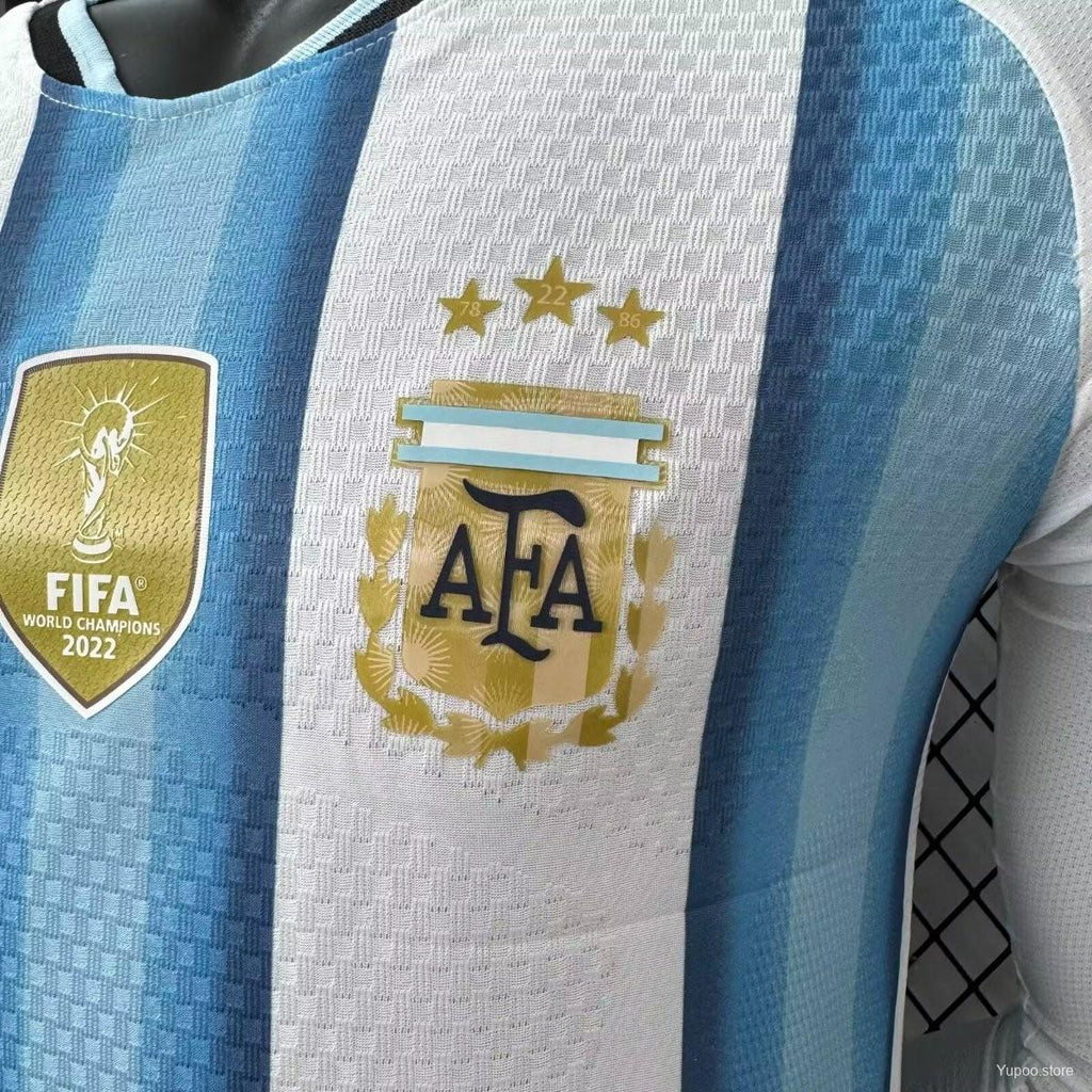 Argentina 25-26 Home Long Sleeve Pro Jersey