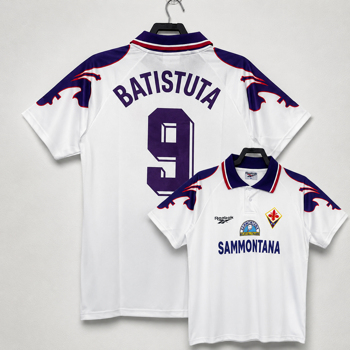 Retro Fiorentina 1995-96 Away Jersey Short Sleeve #9 Batistuta