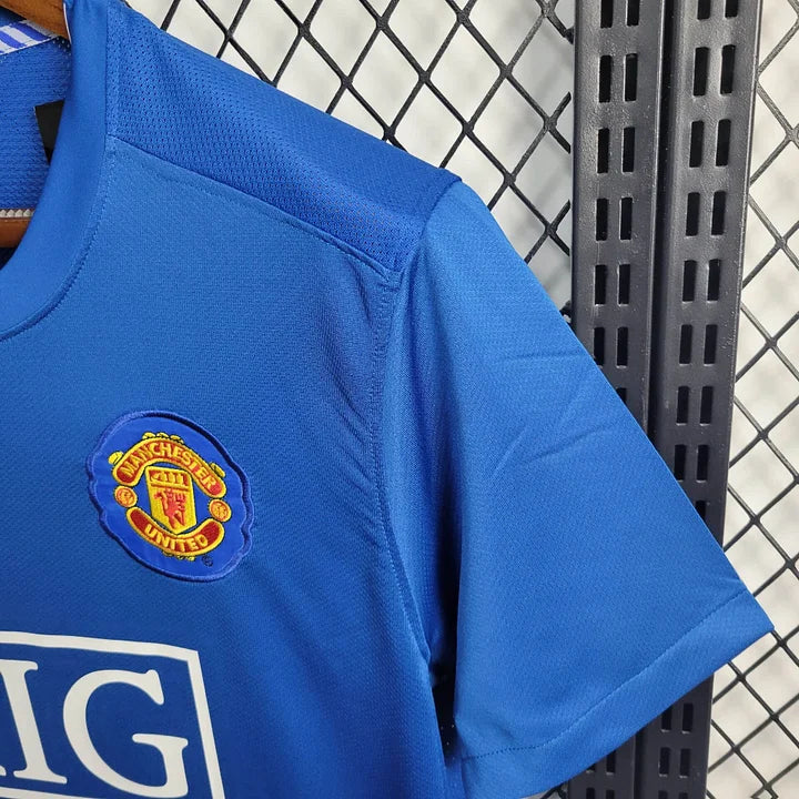 Manchester United 2008-2009 Retro Third Kit Short Sleeve Jersey Personalized UCL PL Patch Rare