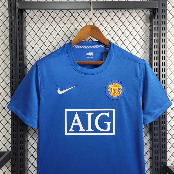 Manchester United 2008-2009 Retro Third Kit Short Sleeve Jersey Personalized UCL PL Patch Rare