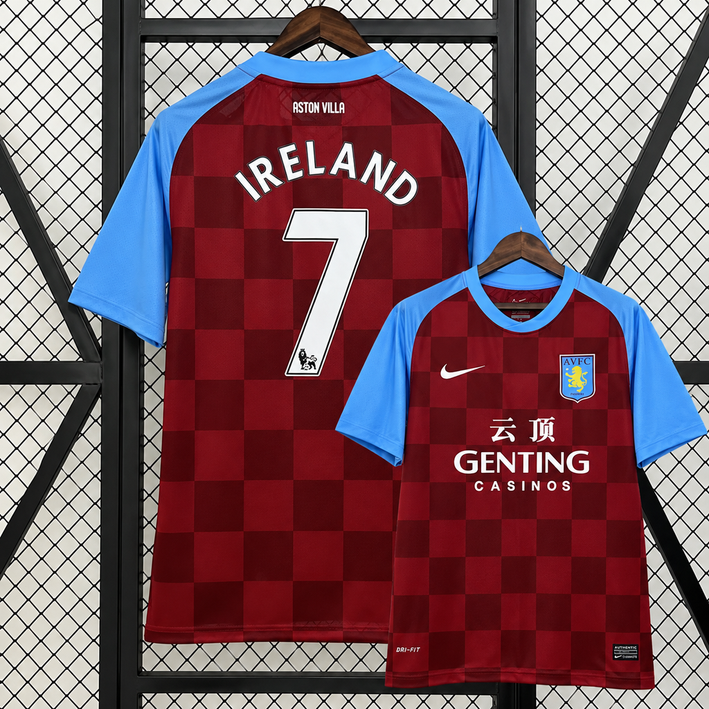 Retro Aston Villa 2011-12 Home Jersey #7 Ireland