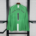 Manchester United 2007-2008 Retro GK Green Long Sleeve Jersey #1 Van der Sar Personalized PL Rare