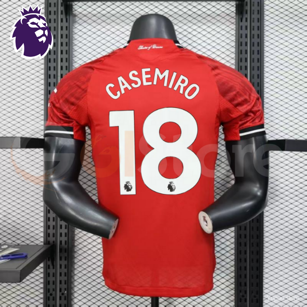 Manchester United 2025-2026 Home Short Sleeve Jersey #18 Casemiro Personalized PL Rare