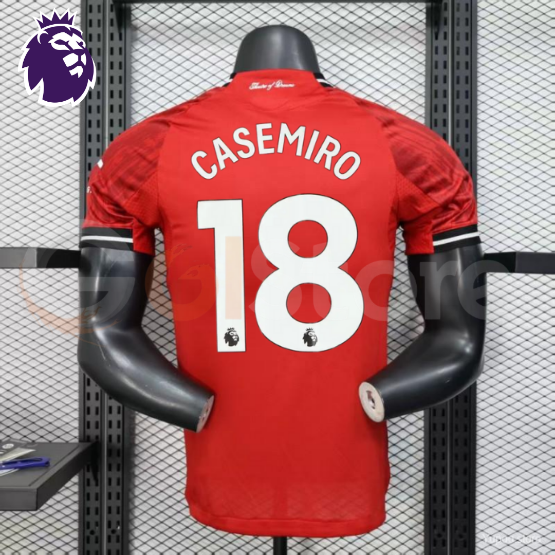 Manchester United 2025-2026 Home Short Sleeve Jersey #18 Casemiro Personalized PL Rare