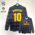 Inter Milan 1997-1998 Retro Third Long Sleeve Jersey #10 Ronaldo Personalized Serie A UEFA Cup Patch Rare
