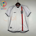 England 2002 World Cup Retro Home Short Sleeve Jersey WC Patch Personalized Rare