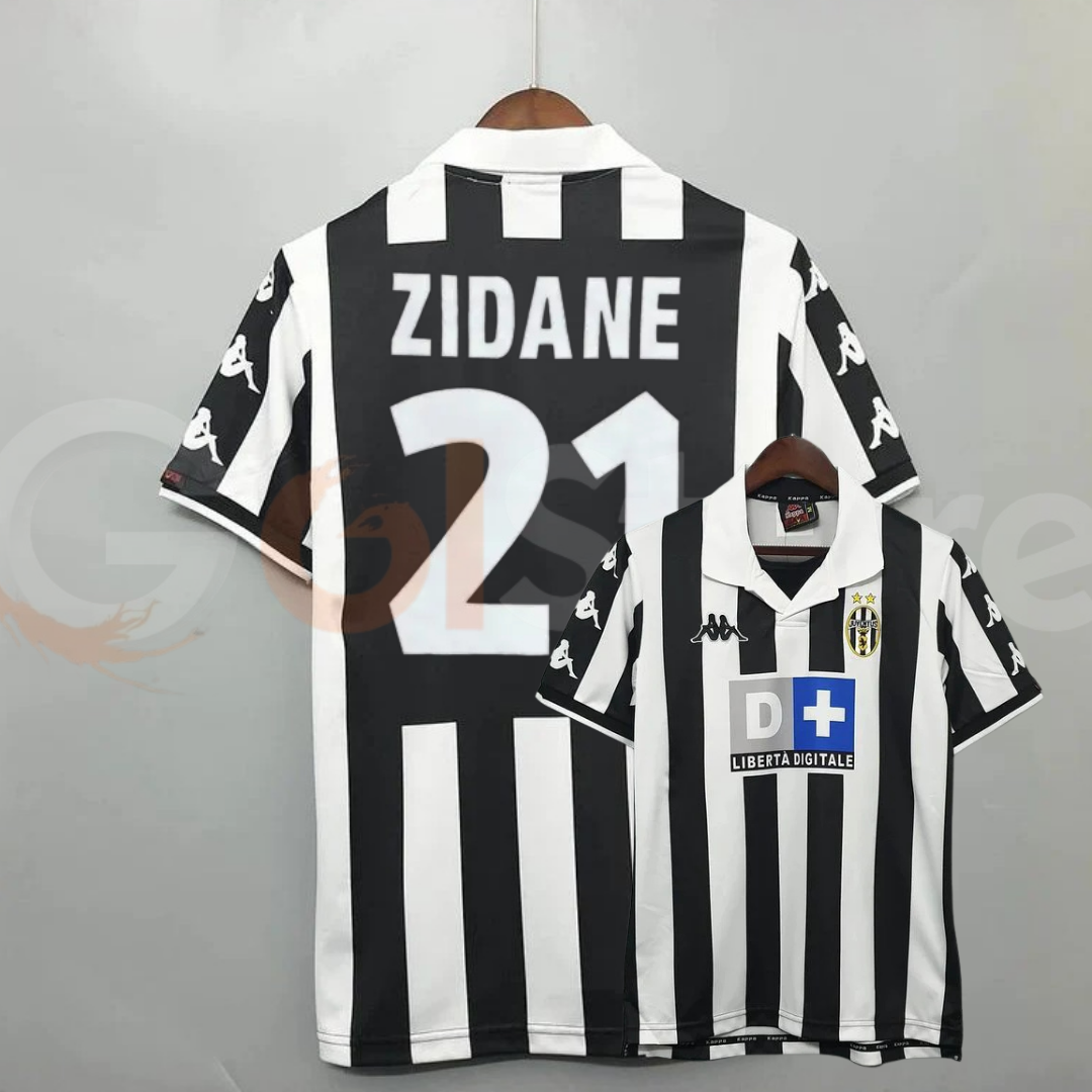 Juventus 1999-2000 Retro Home Short Sleeve Jersey #21 Zidane Personalized Rare Collector