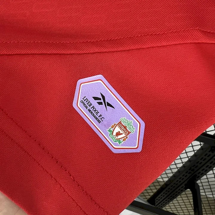 2004-2005 Liverpool Retro Red UCL Final Short Sleeve Jersey Personalized UCL Patch Istanbul