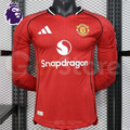 Manchester United 2025-2026 Home Long Sleeve Jersey Personalized PL Patch Collector Rare