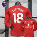 Manchester United 2025-2026 Home Long Sleeve Jersey #18 Casemiro Personalized PL Rare
