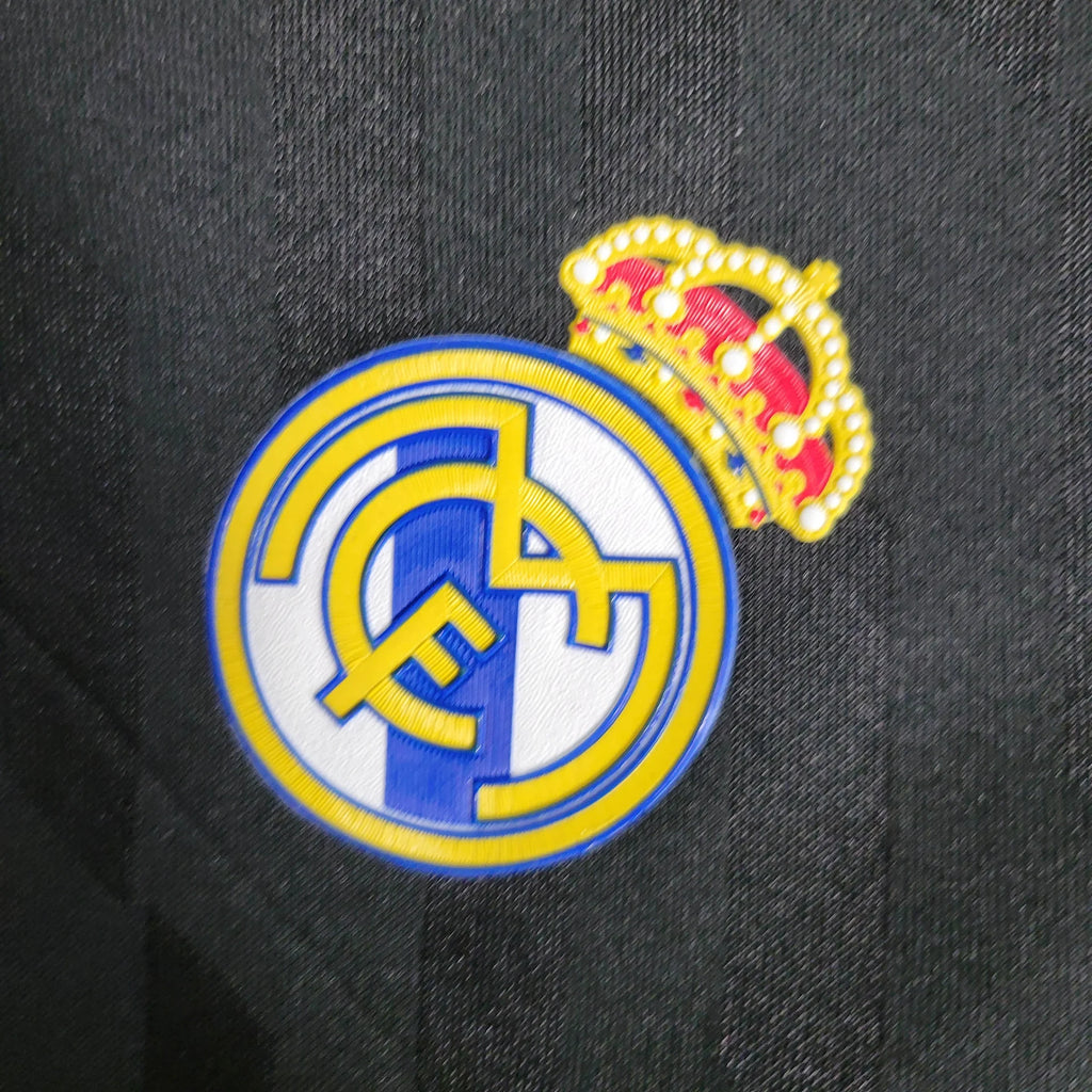 2011/12 Real Madrid Retro Away Black Jersey UCL & La Liga Patch Personalized
