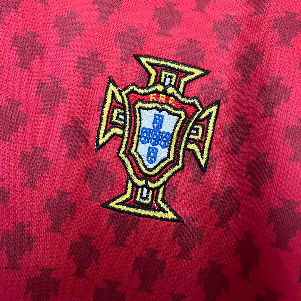 Portugal 2004 Retro Home Short Sleeve Jersey Euro 2004 Patch Personalized Rare Figo Rui Costa Deco Ronaldo