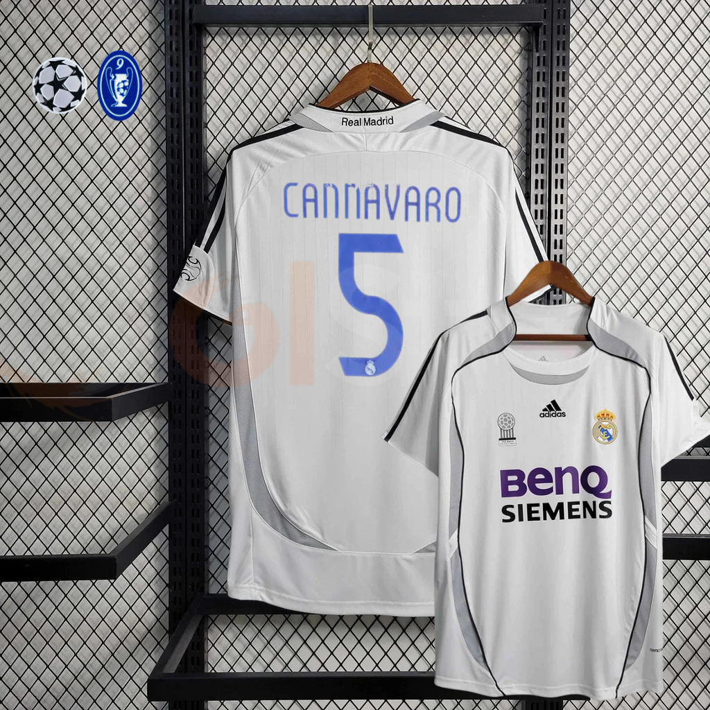 2006/07 Real Madrid Retro Home Jersey #5 Cannavaro UCL