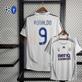 2006/07 Real Madrid Retro Home Jersey #9 Ronaldo UCL