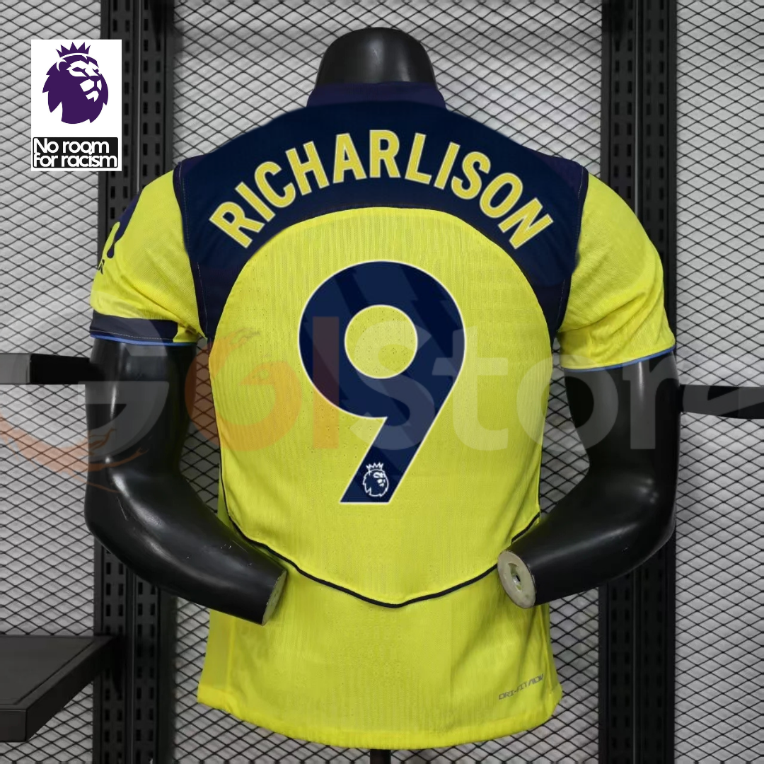 Tottenham Hotspur 2025-2026 Third Jersey Player Version #9 Richarlison Short Sleeve Premier League Patch Personalized