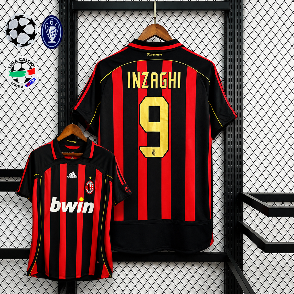 Retro AC Milan 2006-07 Home Jersey #9 Inzaghi