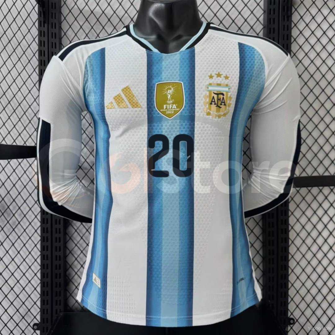 Argentina 25-26 Home Long Sleeve Mac Allister #20