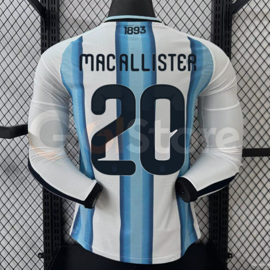 Argentina 25-26 Home Long Sleeve Mac Allister #20