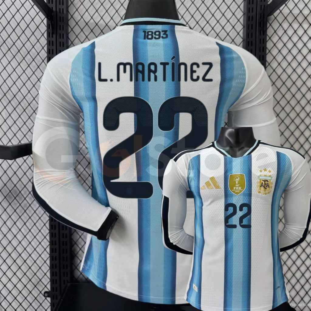 Argentina 25-26 Home Long Sleeve L. Martinez #22