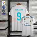 2017/18 Real Madrid Retro Home Jersey #9 Benzema UCL & LaLiga